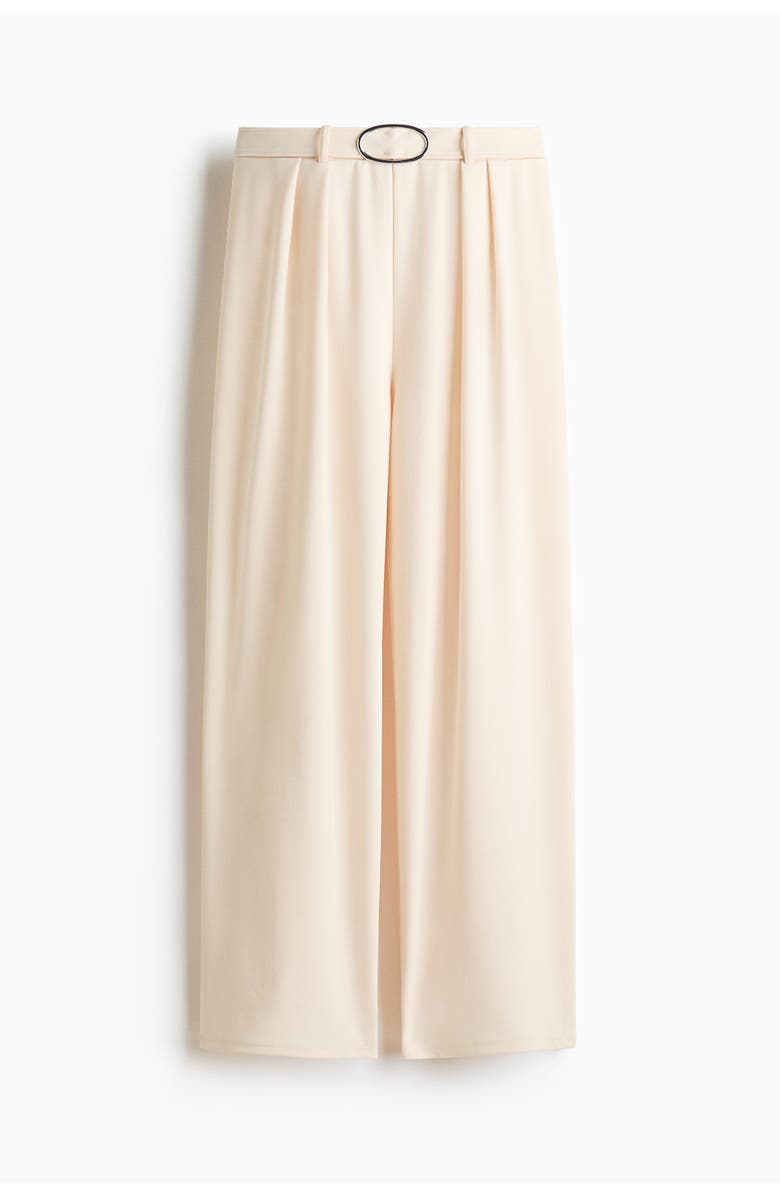 H&M Ponte Di Roma Trousers, Main, color, Cream