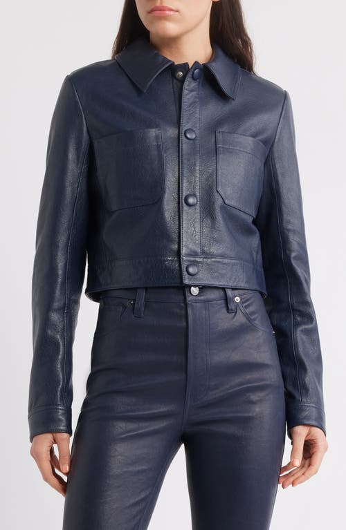 Shop Frame Crop Leather Jacket