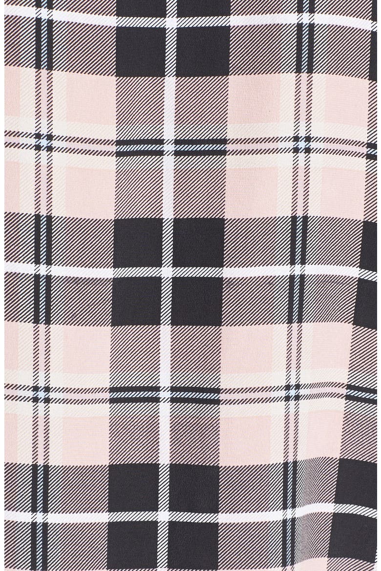 'Reese' Plaid Silk Shirt, Alternate, color, BLUSH PINK/ TRUE BLACK MULTI