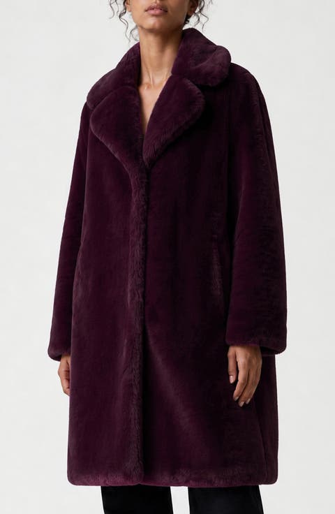 Savannah Faux Fur Longline Coat