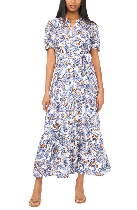 Tiered Tie Waist Maxi Dress
