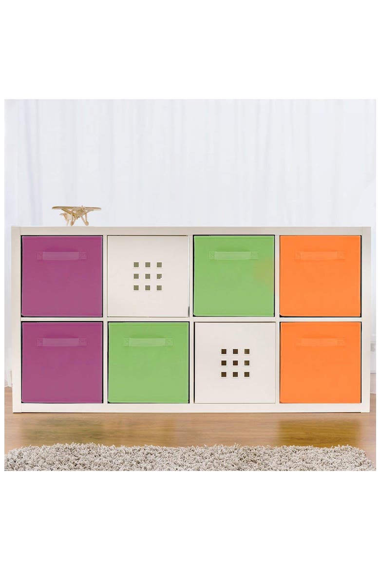 Home Storage Bundle Drawer & Closet Bins - Set of 6, Alternate, color, PURPLE/GREEN/ORANGE