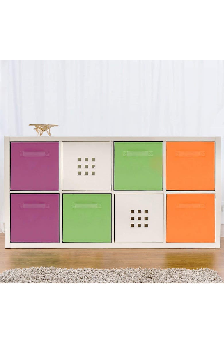SORBUS Home Storage Bundle Drawer & Closet Bins - Set of 6, Alternate, color, Purple/Green/Orange