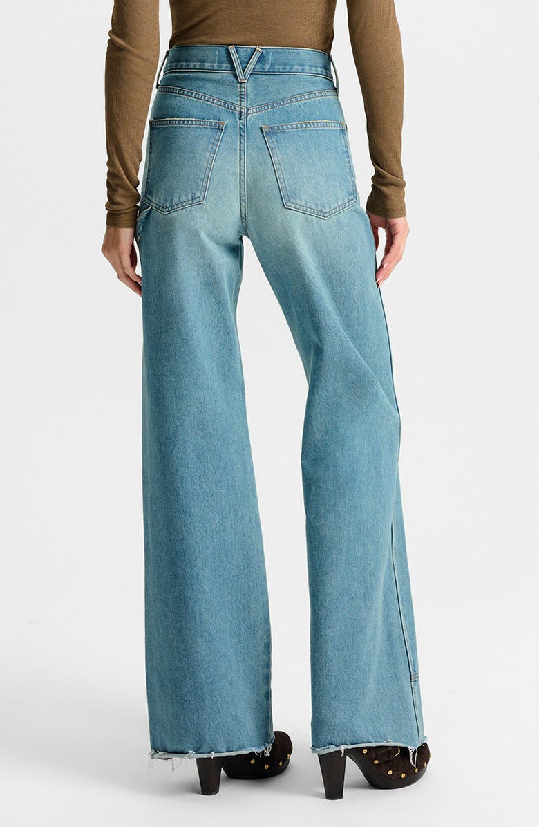 Veronica Beard Taylor Wide Leg Utility Jeans, Alternate, color, Blue Glare