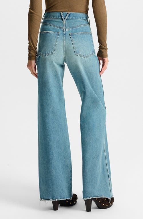 Veronica Beard Taylor High Rise Wide Leg Jeans In Blue Glare In Blue