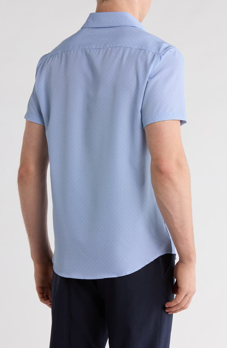 DENIM AND FLOWER Short Sleeve Button-Up Shirt, Alternate, color, Light Blue