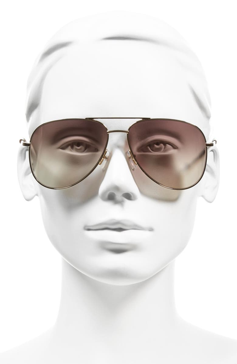 Marc Jacobs 59mm Aviator Sunglasses, Alternate, color, 