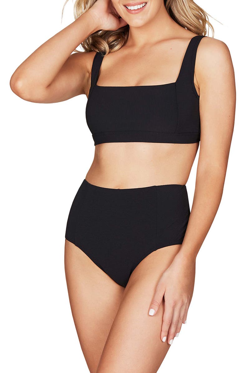 Sea Level Square Neck Bikini Top, Alternate, color,