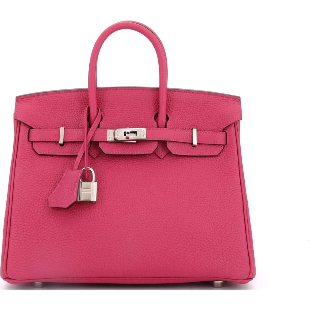 Pre-owned Hermes Hermes Birkin Handbag Pink Togo With Palladium Hardware 25 In Pink