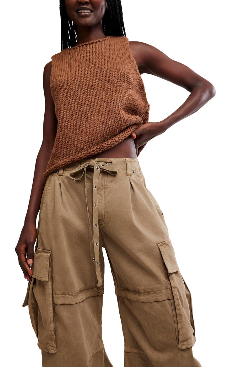 Reef Curved Cargo Twill Pants, Alternate, color, ALOE