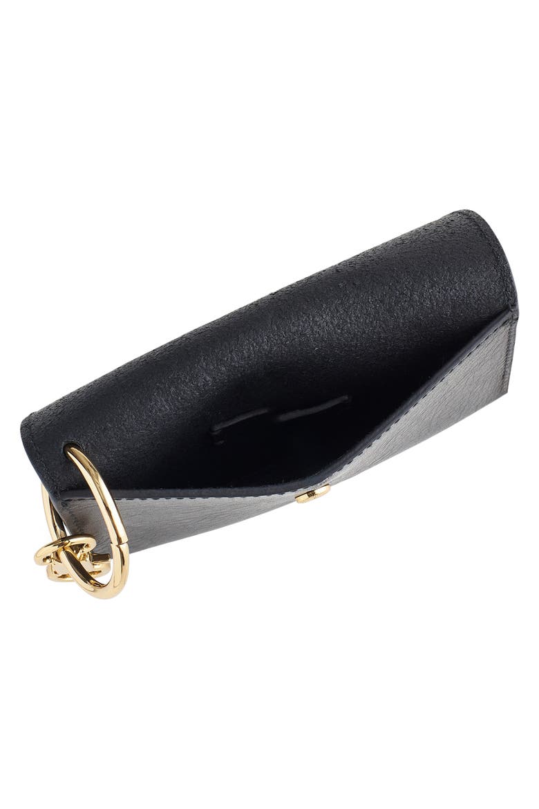 The Zip Leather Card Case Wallet, Alternate, color, TRUE BLACK