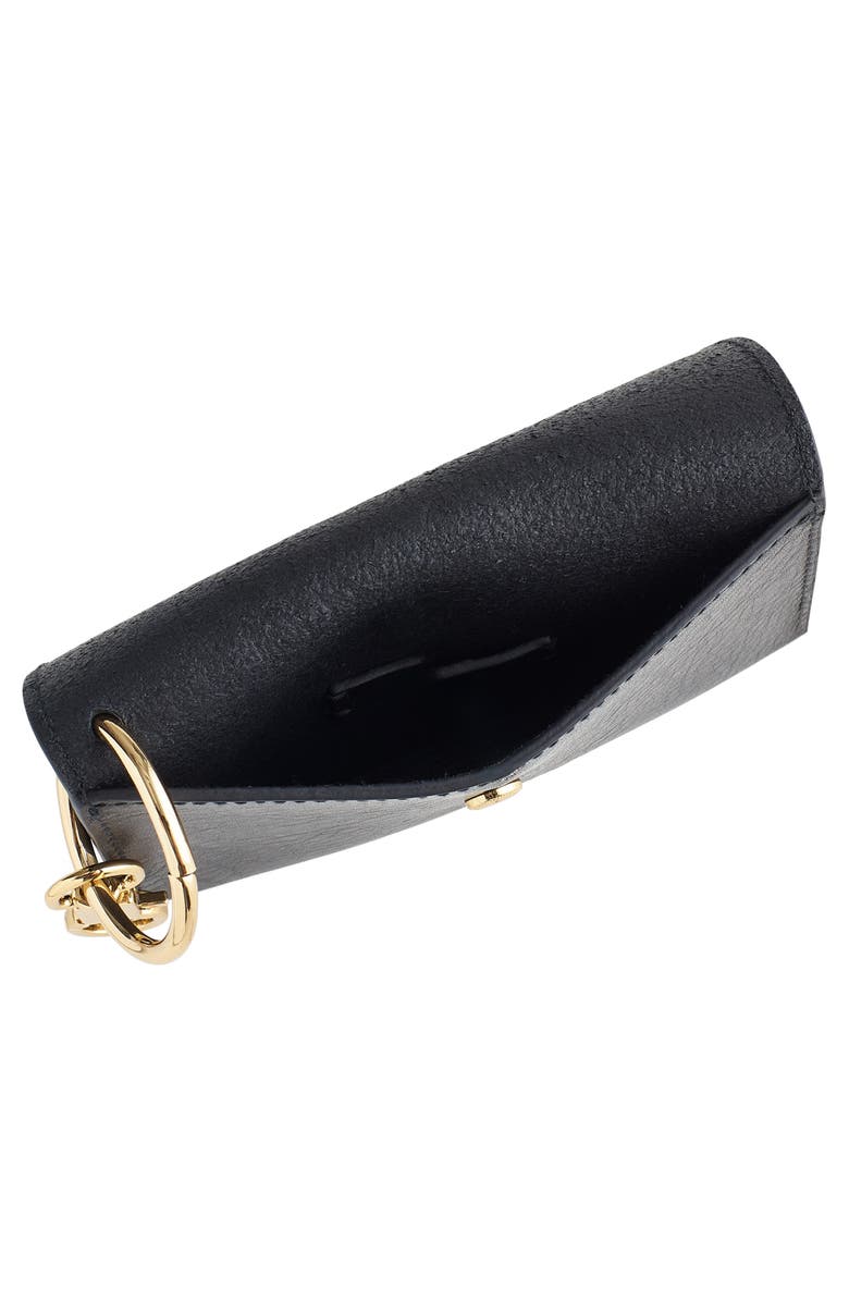 Madewell The Zip Leather Card Case Wallet, Alternate, color, True Black
