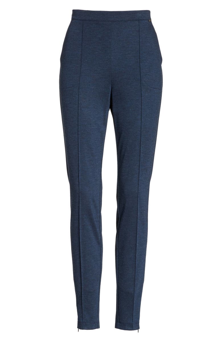 St. John Collection Mélange Stretch Ponte Crop Pants, Alternate, color,