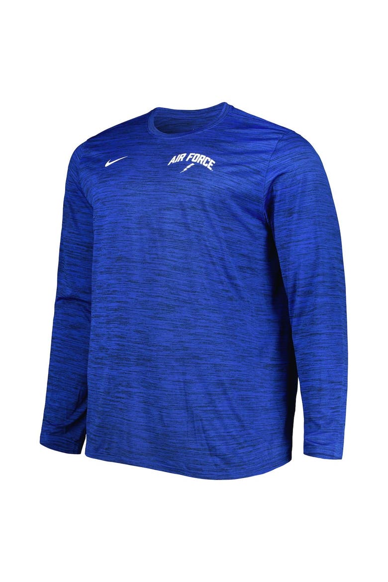 Men's Nike Royal Air Force Falcons Velocity Sideline Performance Space-Dye Long Sleeve T-Shirt, Alternate, color, Royal