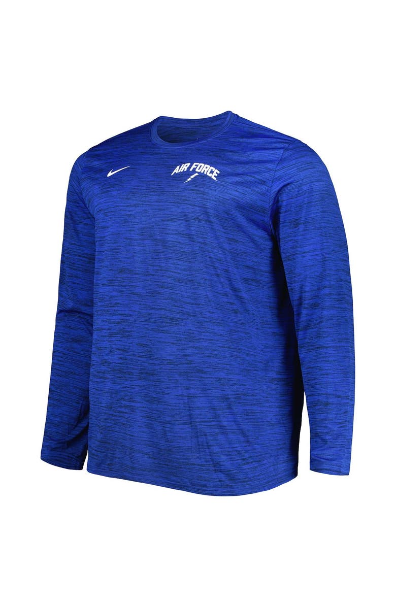 Nike Men's Nike Royal Air Force Falcons Velocity Sideline Performance Space-Dye Long Sleeve T-Shirt, Alternate, color, 