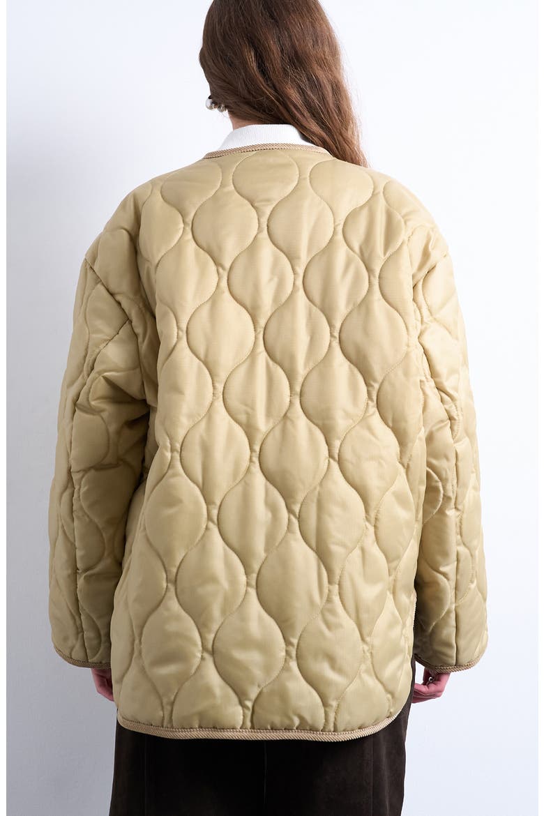 Double Layer Quilted Liner Jacket, Alternate, color, BEIGE