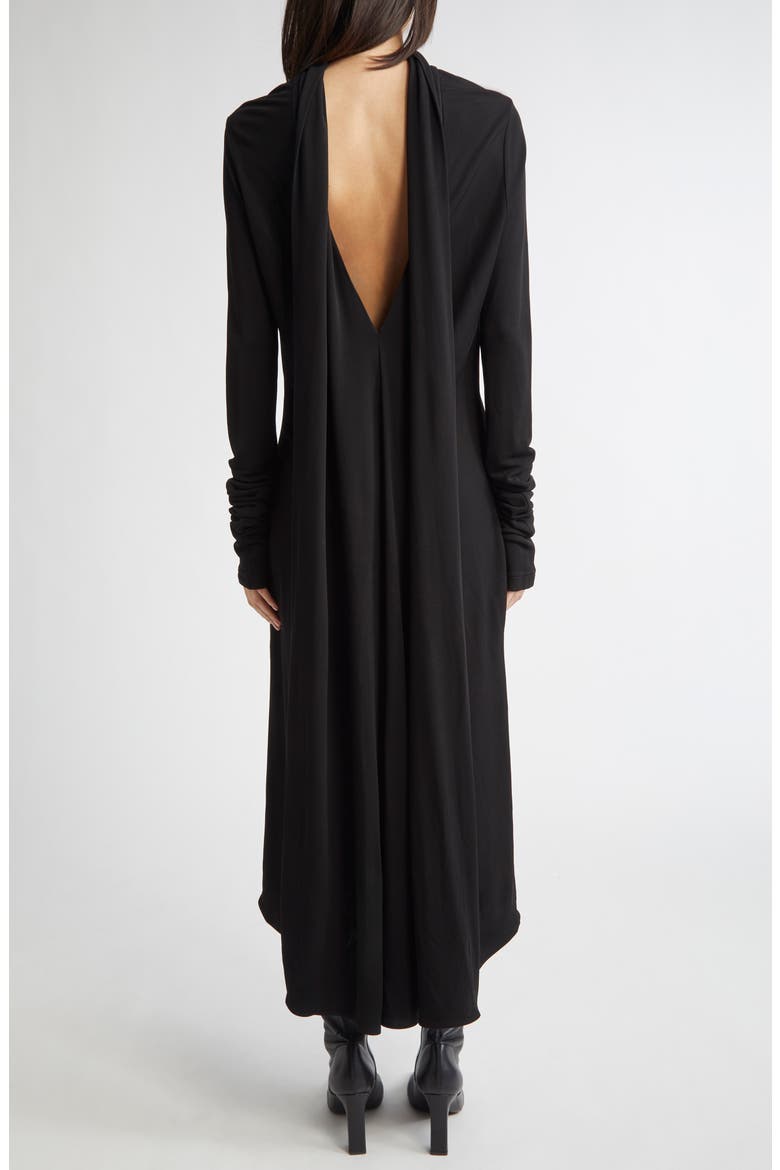 Cocoon Long Sleeve Cape Dress, Alternate, color, BLACK