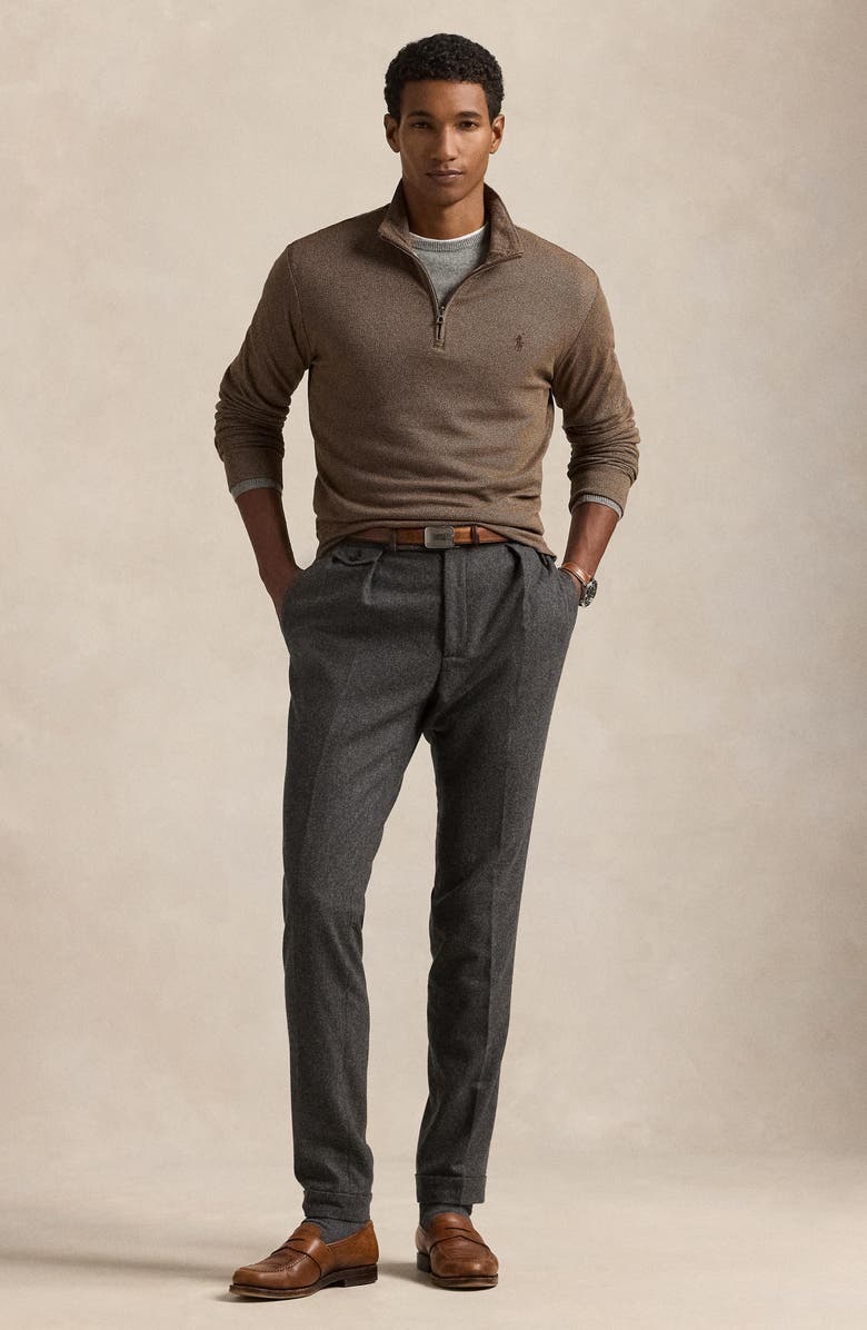 Polo Ralph Lauren Double Knit Jersey Quarter Zip Pullover, Alternate, color, 