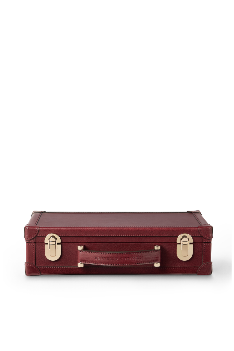 Calfskin glasses organizer, Main, color, Wine