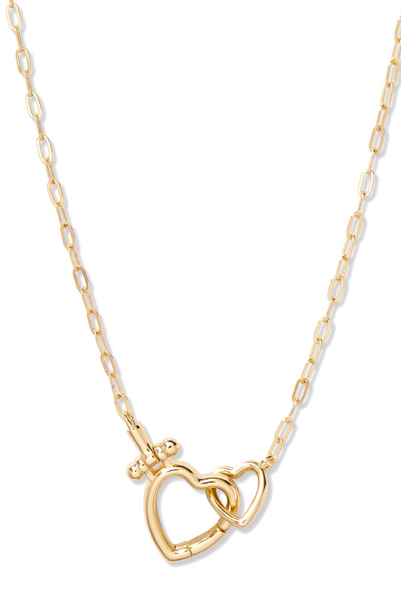 Brook and York Colette Heart Necklace, Main, color, Gold
