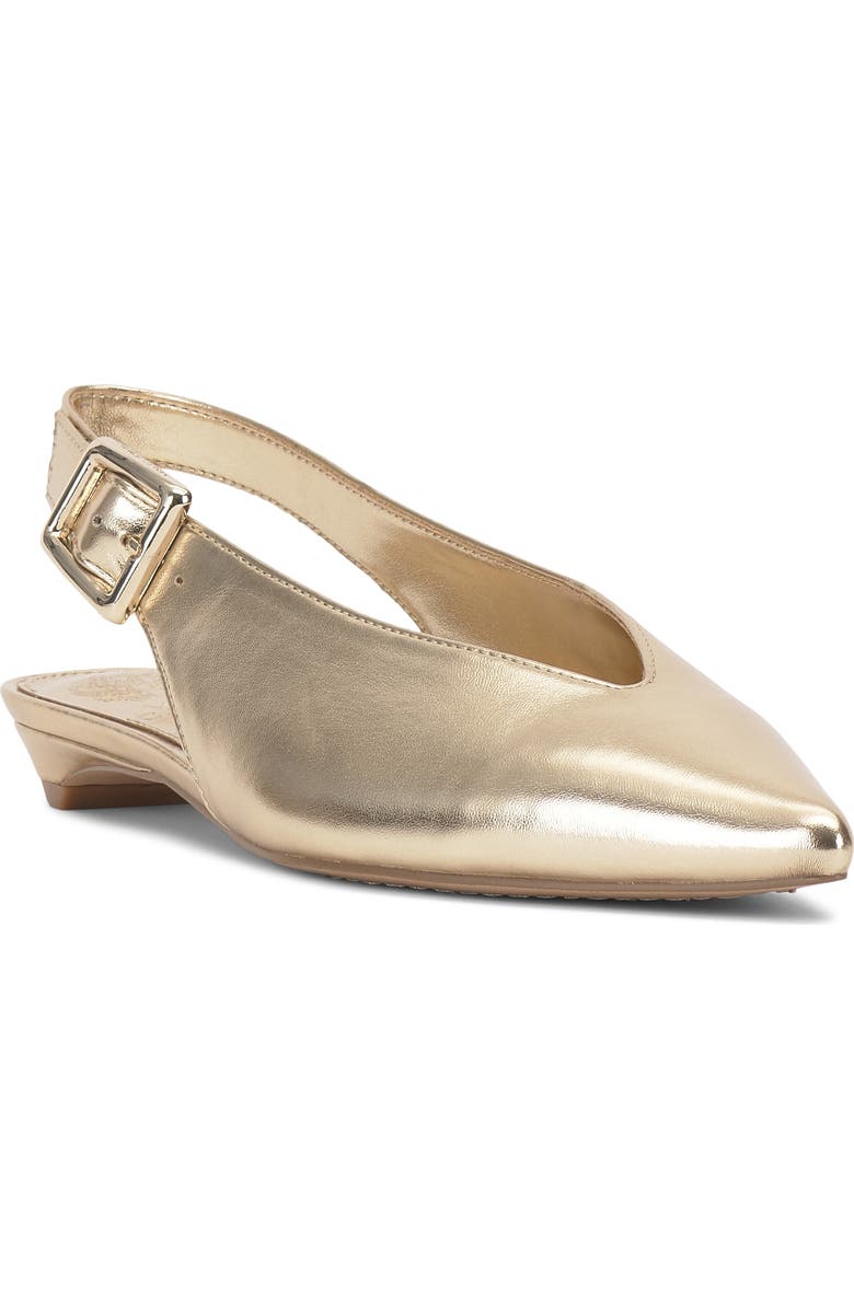 Vince Camuto Valther Pointed Toe Flat, Main, color, Egyptian Gold