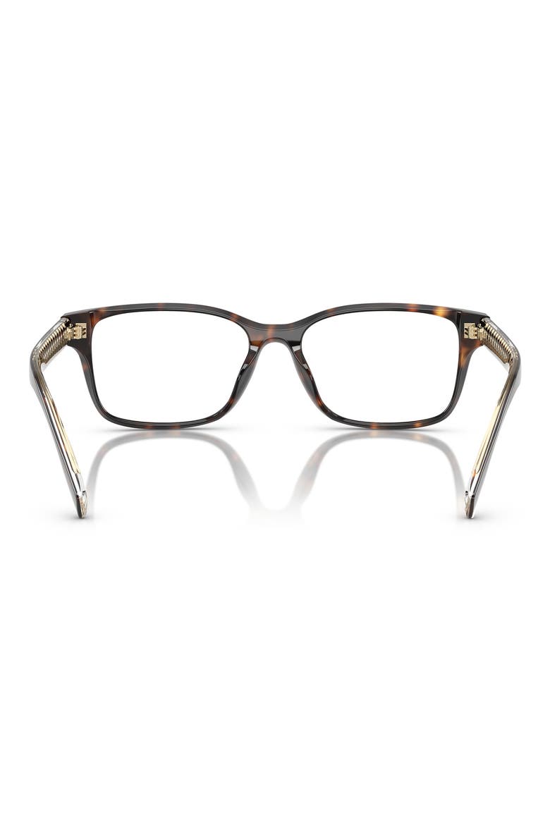 49mm Rectangular Optical Glasses, Alternate, color, DARK TORT