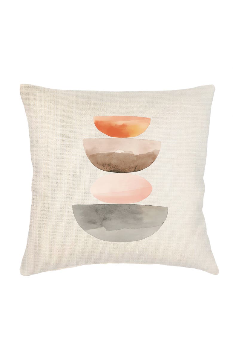 Anaya Dune Stone Linen Pillow with Down Insert, Main, color, Brown