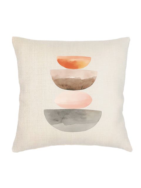 Dune Stone Linen Pillow with Down Insert