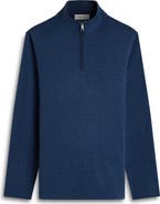 Bugatchi Houndstooth Patern Quarter Zip Top