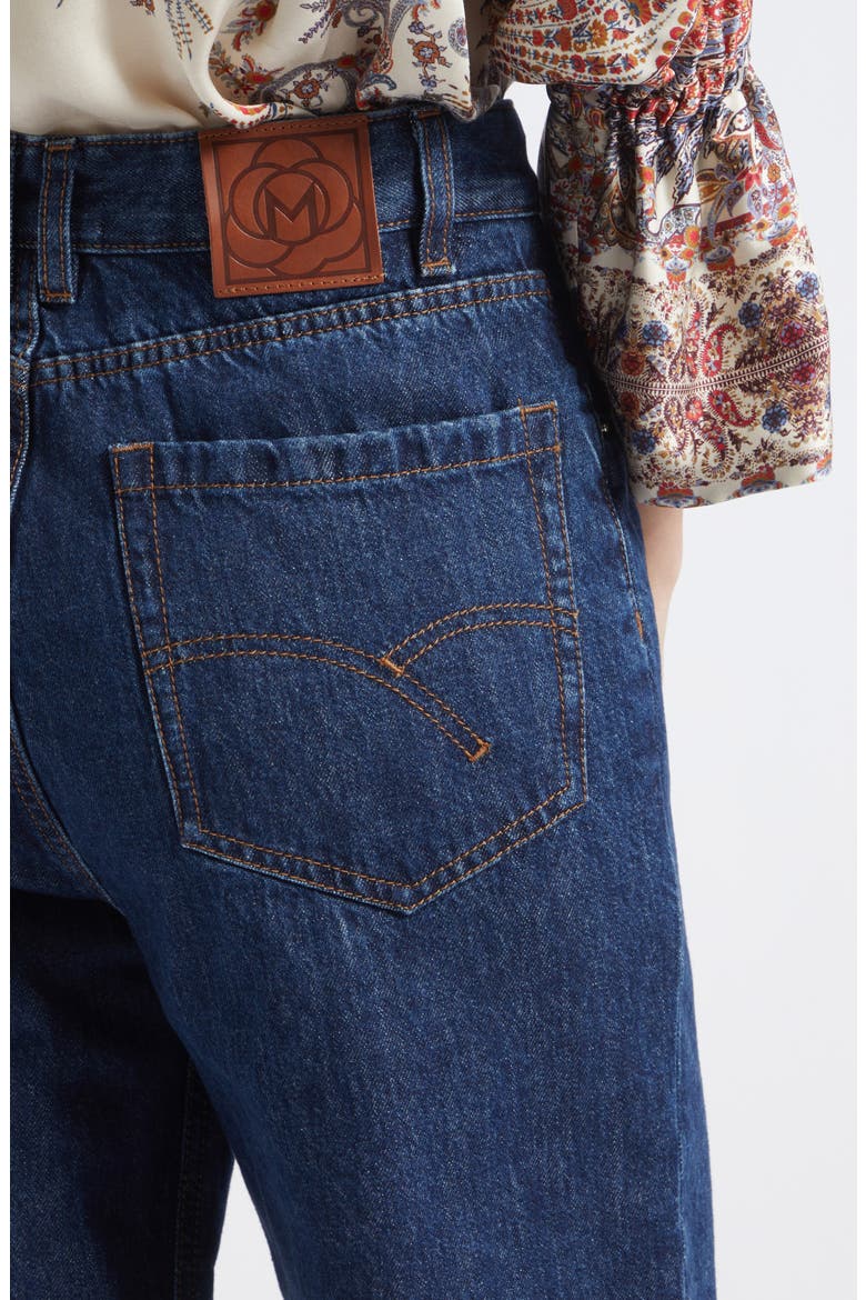 High Waist Straight Leg Jeans, Alternate, color, NAVY