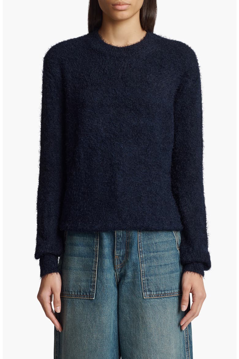 Irla Silk & Cashmere Sweater, Main, color, NAVY
