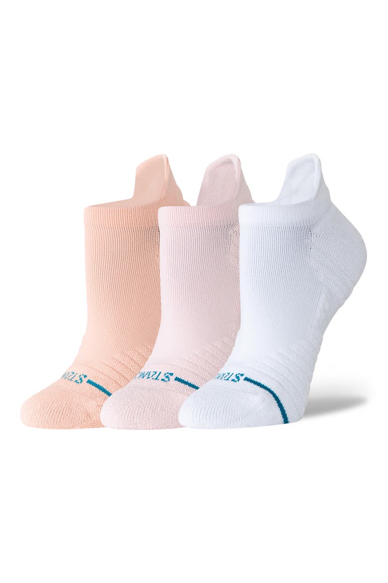 Assorted 3-Pack Solid Mid Tab Socks, Alternate, color, WHITE/ PINK/ CORAL MULTI