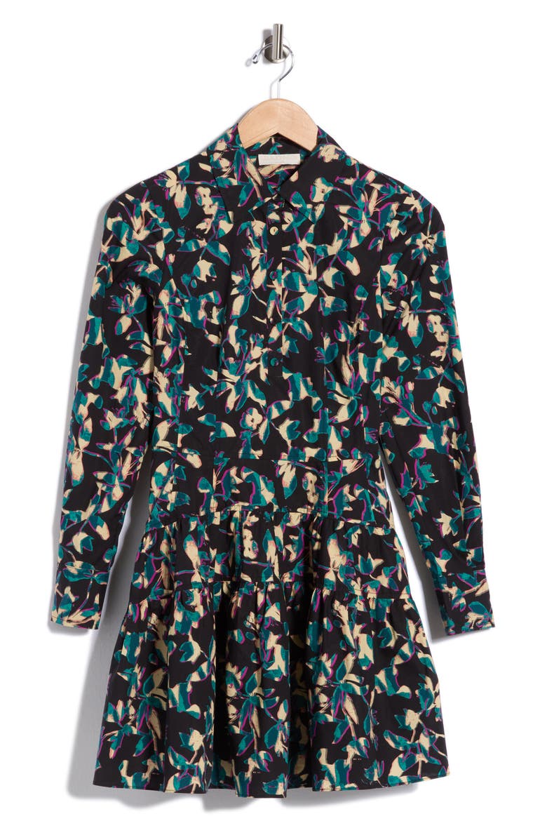 Nanette Long Sleeved Cotton Minidress, Main, color, KALEIDOSCOPE