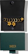 IMBER Set of 9 Lily Hoop, Stud & Drop Earrings