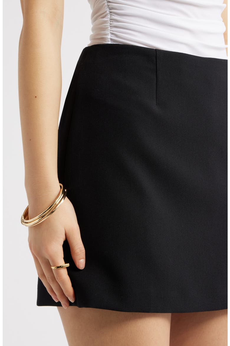 The Icon Midrise Mini Skort, Alternate, color, BLACK