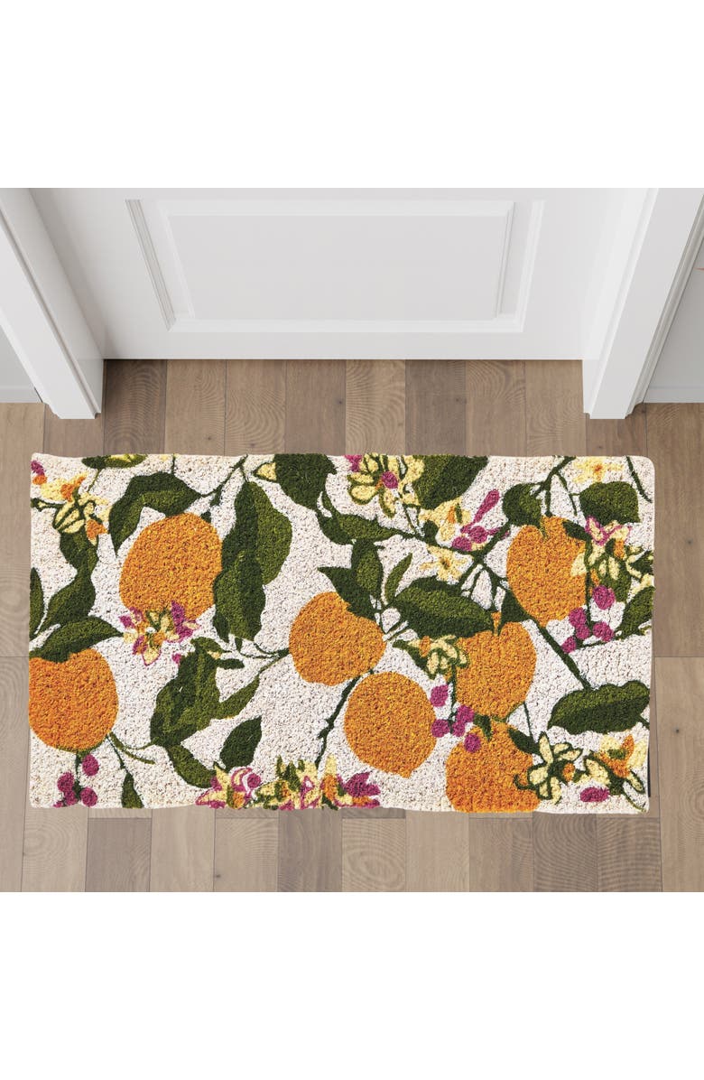 tag Lemoncello Coir Mat Rectangle Indoor Outdoor Welcome Mat, Alternate, color, Yellow