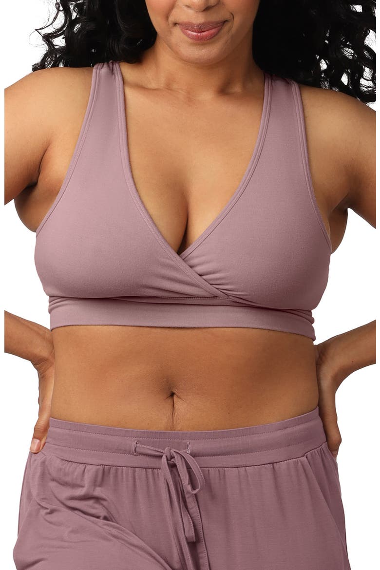 Busty French Terry Racerback Nursing & Sleep Bra - Fits Sizes 30E-46H, Main, color, TWILIGHT