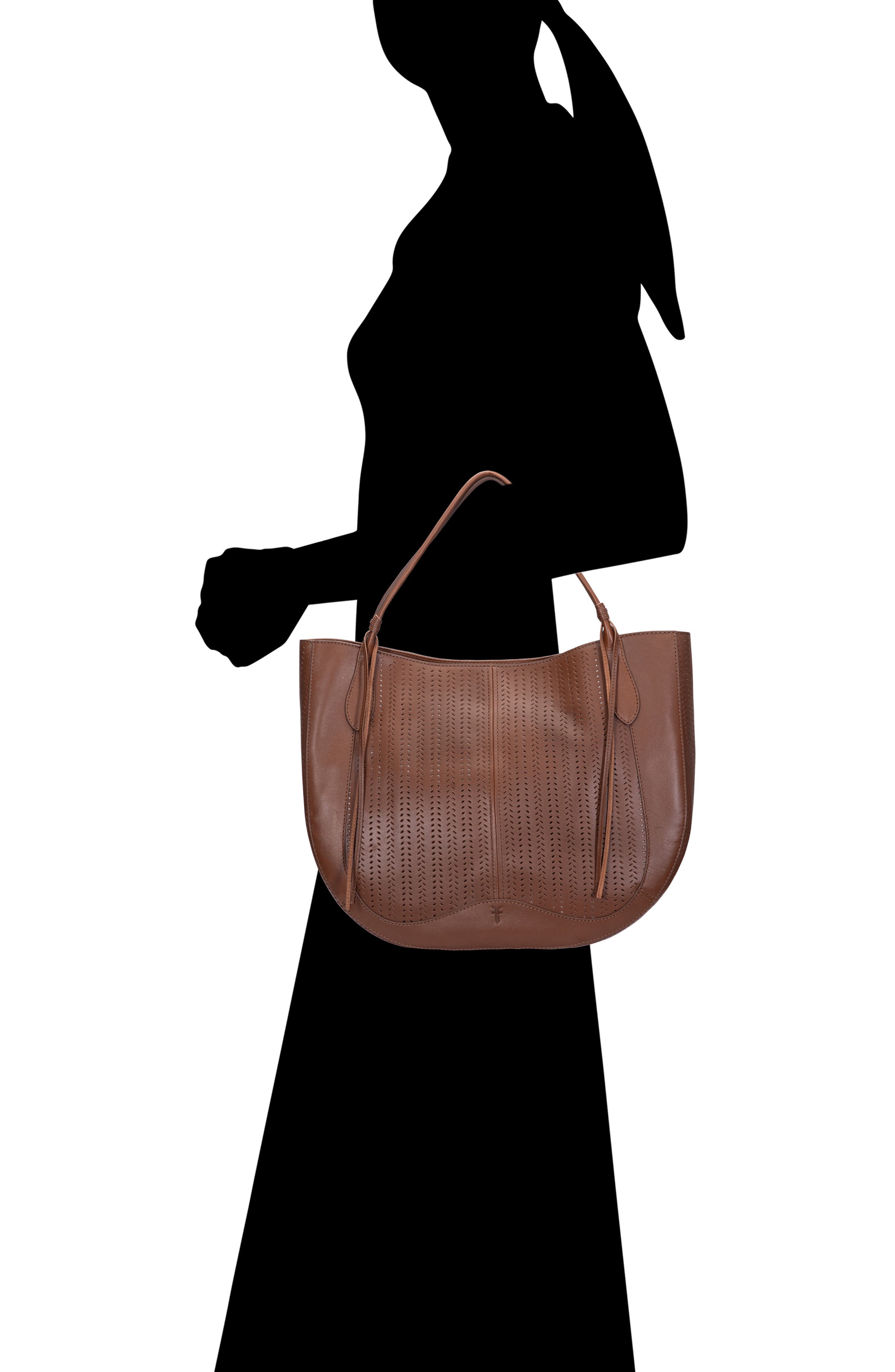Frye Stella Tote Bag, Alternate, color, Cognac