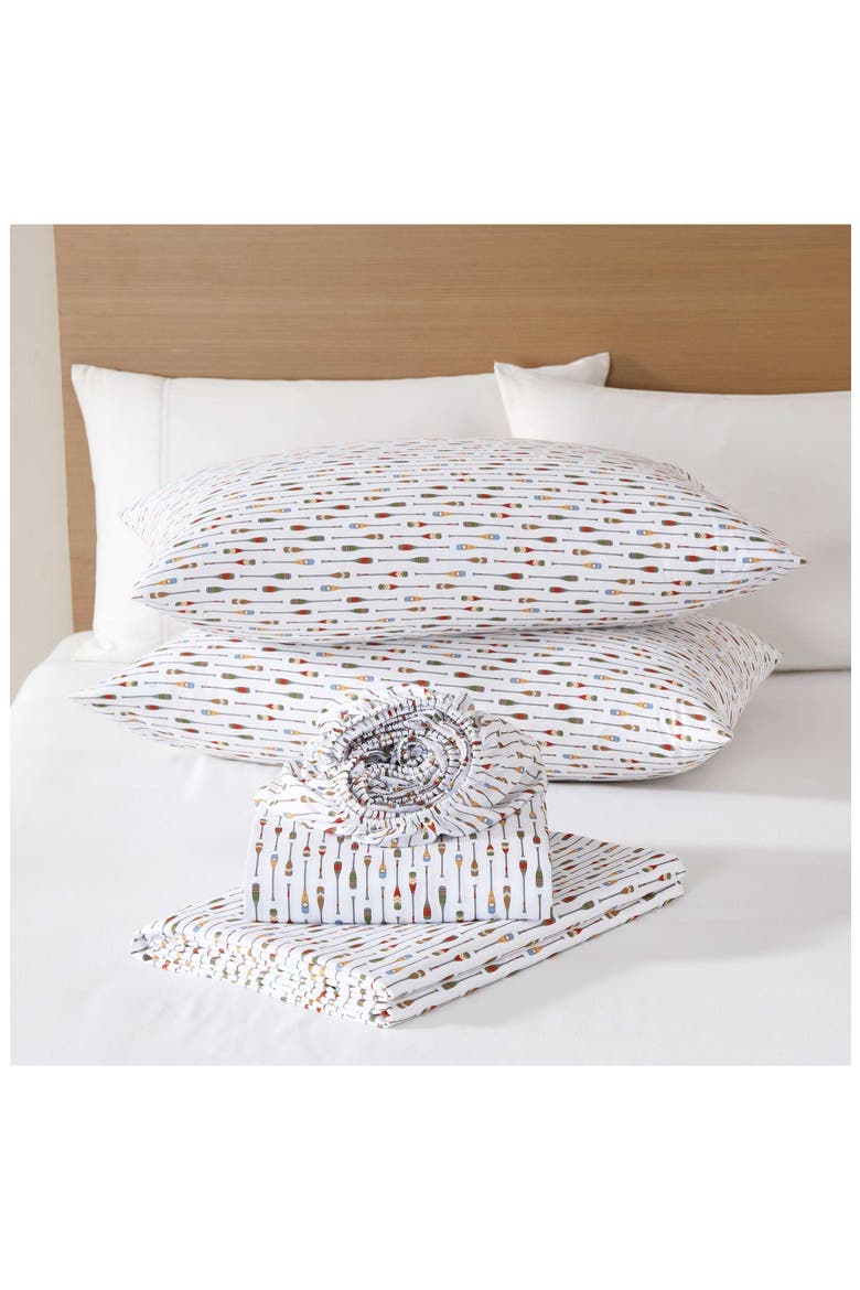 Buddy & Friends Microfiber Sheet Set, Alternate, color, WHITE
