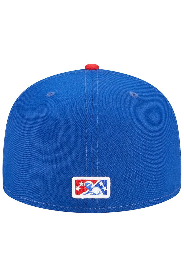 Men's New Era Royal Kannapolis Cannon Ballers Theme Nights Piedmont Boll Weevils  59FIFTY Fitted Hat, Alternate, color, Royal