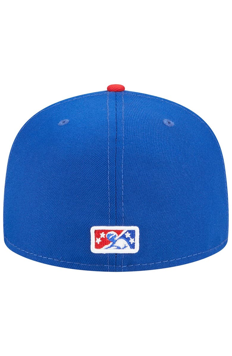 New Era Men's New Era Royal Kannapolis Cannon Ballers Theme Nights Piedmont Boll Weevils 59FIFTY Fitted Hat, Alternate, color, Royal