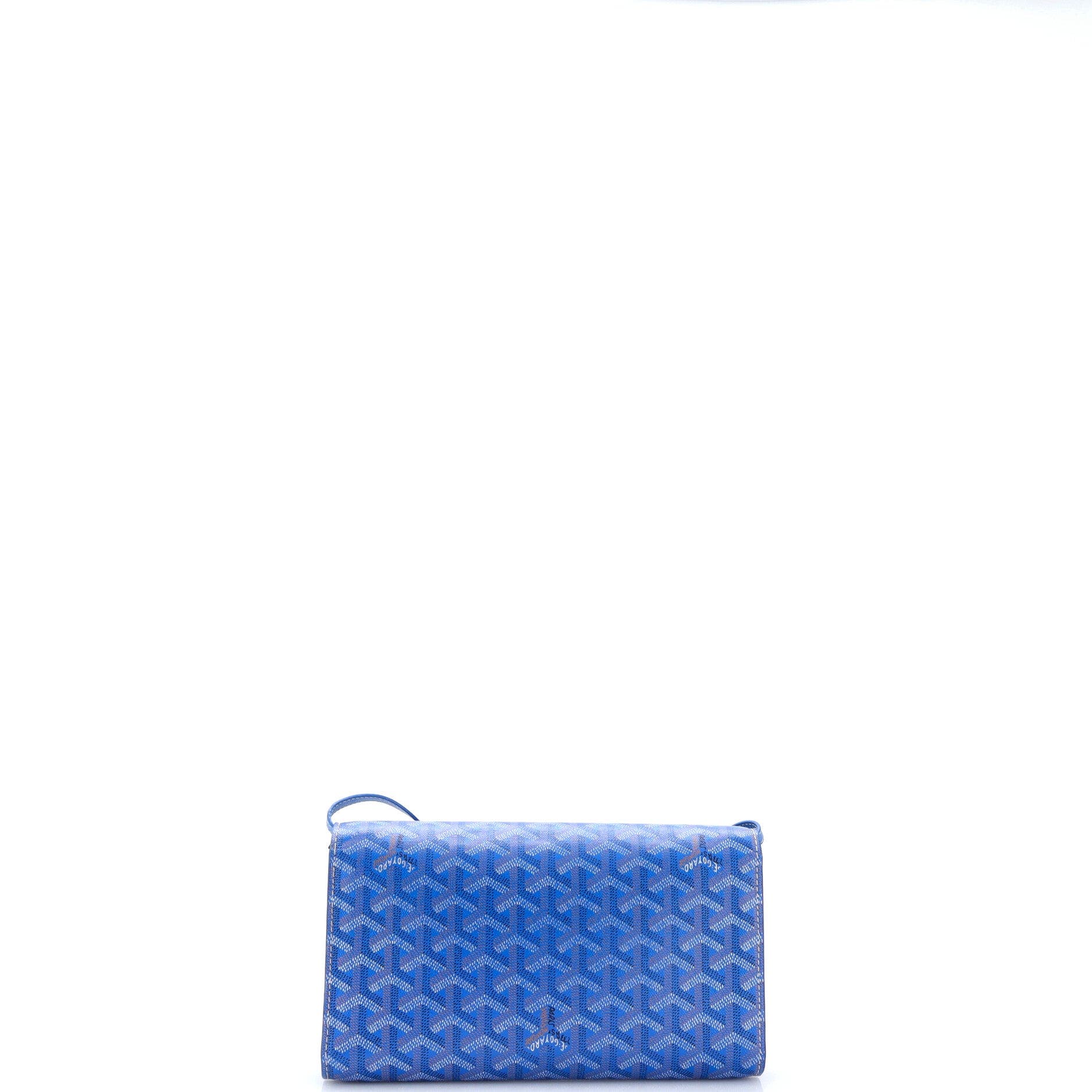 Monte Carlo Clutch with Strap Coated Canvas PM, Alternate, color, Blue