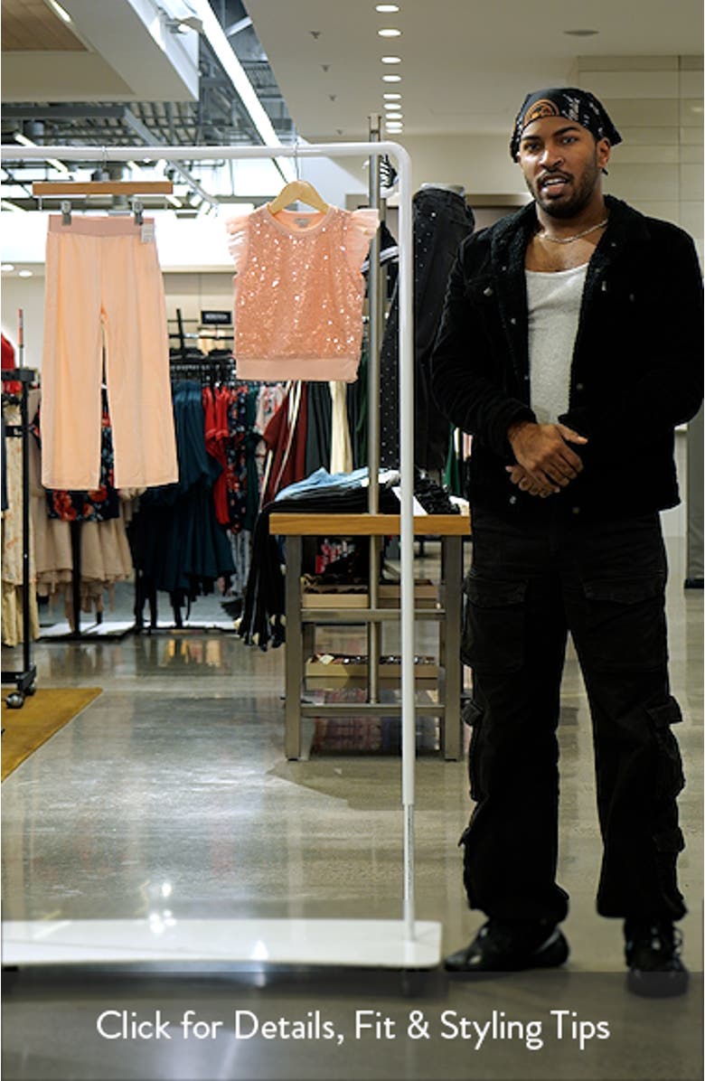 Kids' Velour Sequin Top & Sweatpants Set, sales video thumbnail