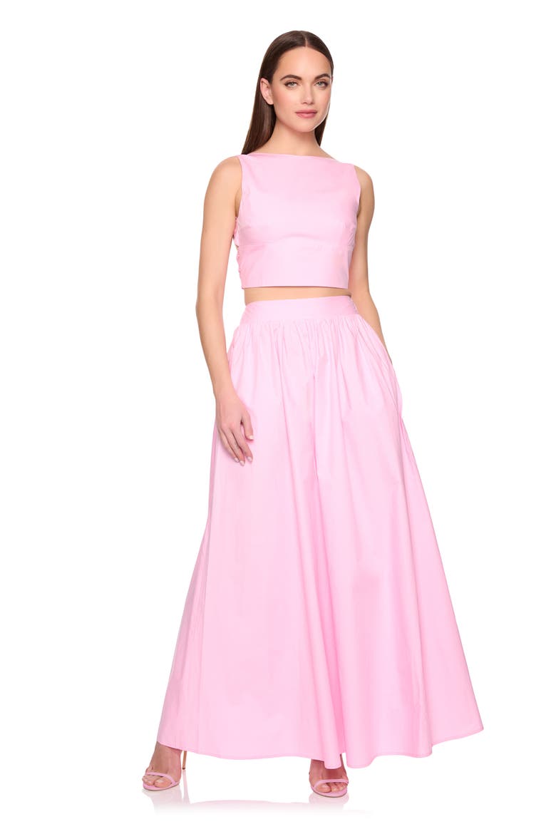 Cotton Poplin Maxi Skirt, Alternate, color, PASTEL PINK