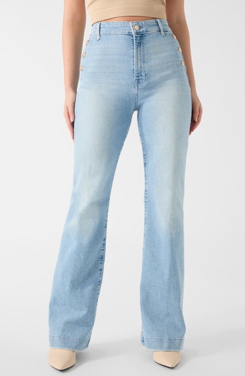 GUESS New Faye High Waist Wide Leg Jeans, Main, color, Blue