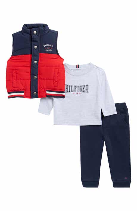 Vest, Long Sleeve T-Shirt & Joggers Set