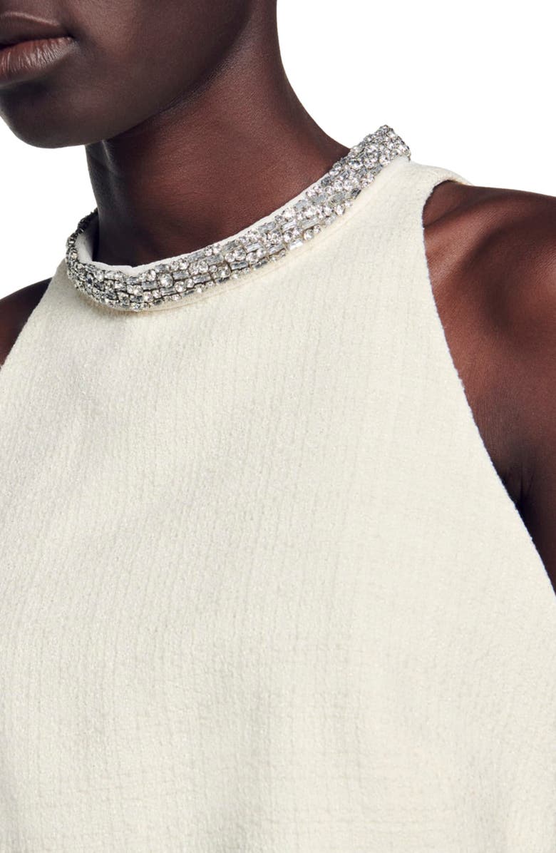 SANDRO Dorine Sleeveless Crop Top, Alternate, color, 