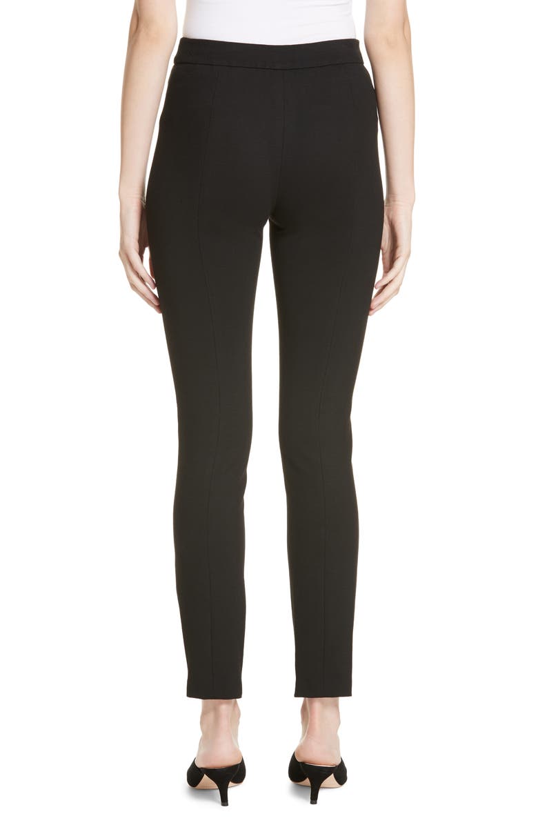 Rosetta Getty Pintucked Pull-On Skinny Jersey Pants, Alternate, color,