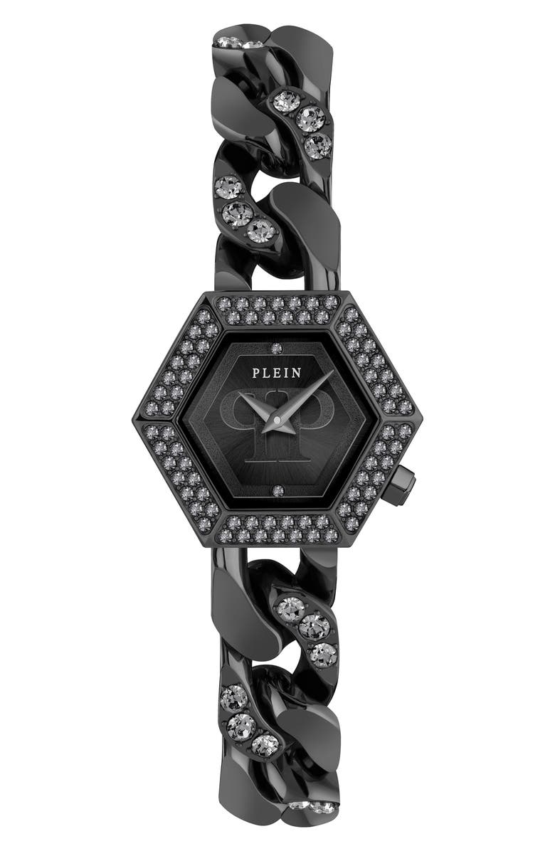 PHILIPP PLEIN The Hexagon Bracelet Watch, 28mm, Main, color, Ip Black