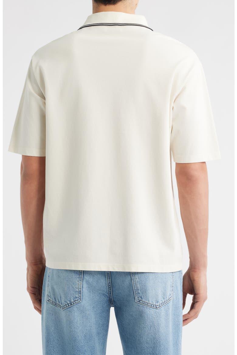 Cotton Pique Polo, Alternate, color, WHITE SAND